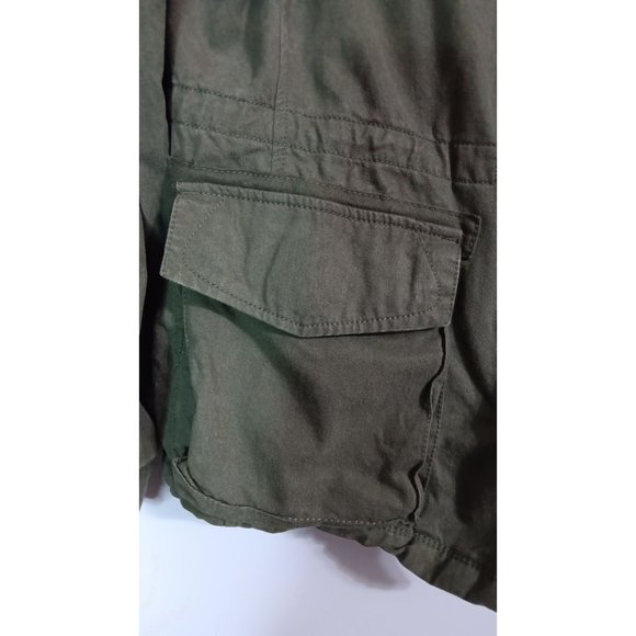 JC Penny Medium Green Utility Cargo Outdoor Boho Classic Peasant Pocket Jacket - Picture 4 of 9